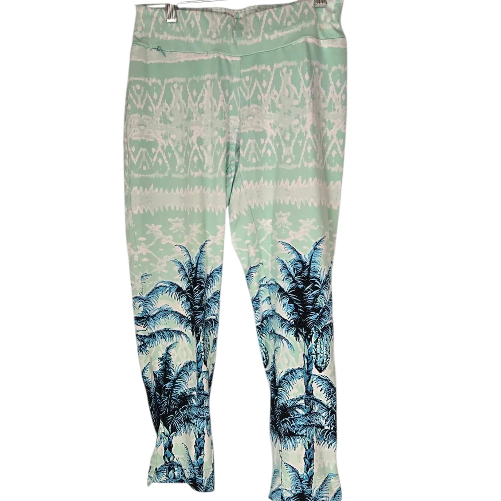 San Solei Capris Leggings Tropical Print Size XS - Picture 5 of 11